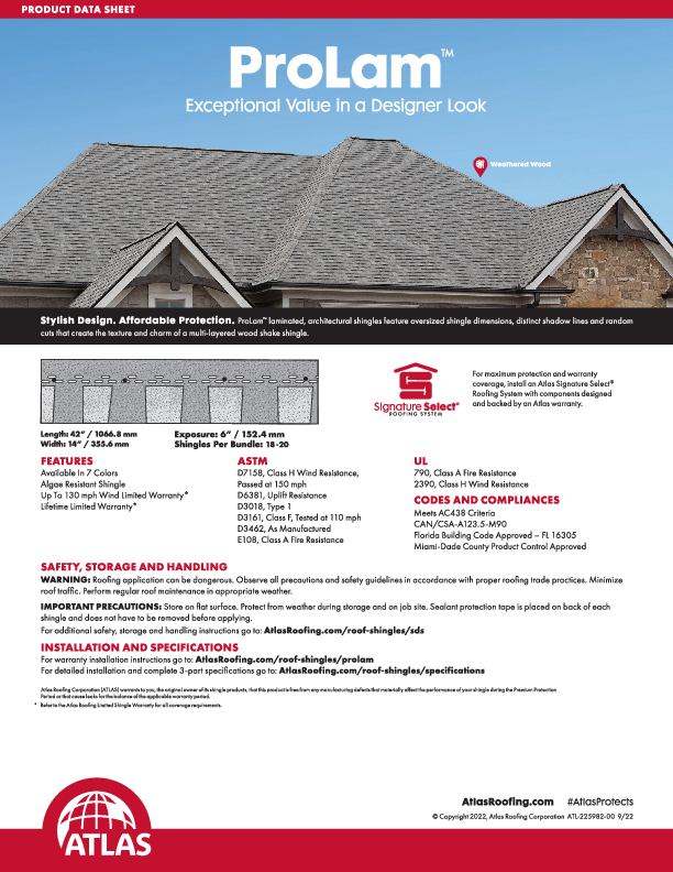 ProLam Data Sheet